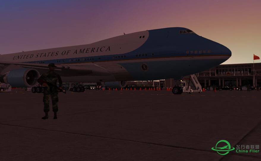 FSX &quot;2014 APEC 空军一号抵京 &quot;-9585 