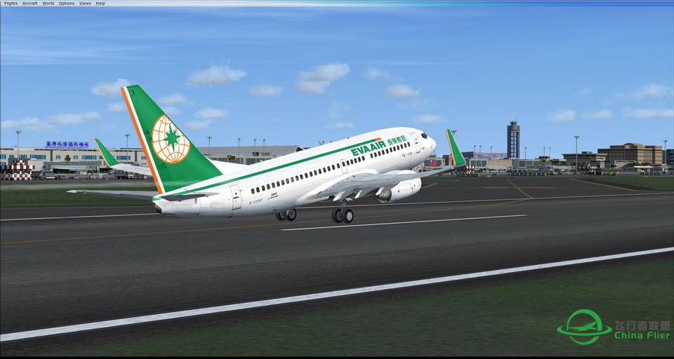 EVA OLD LIVERY PMDG 737-700 FROM RCTP TO RCSS 起降練習-356 