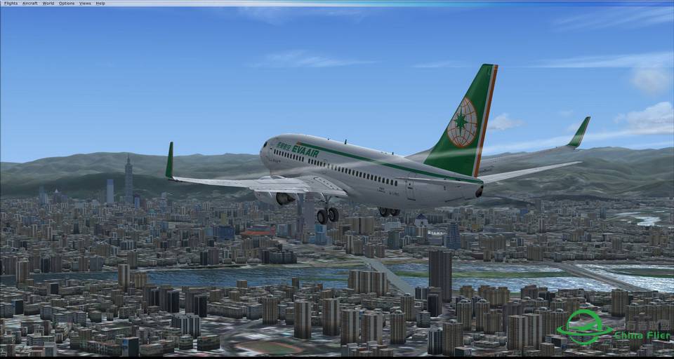 EVA OLD LIVERY PMDG 737-700 FROM RCTP TO RCSS 起降練習-1688 