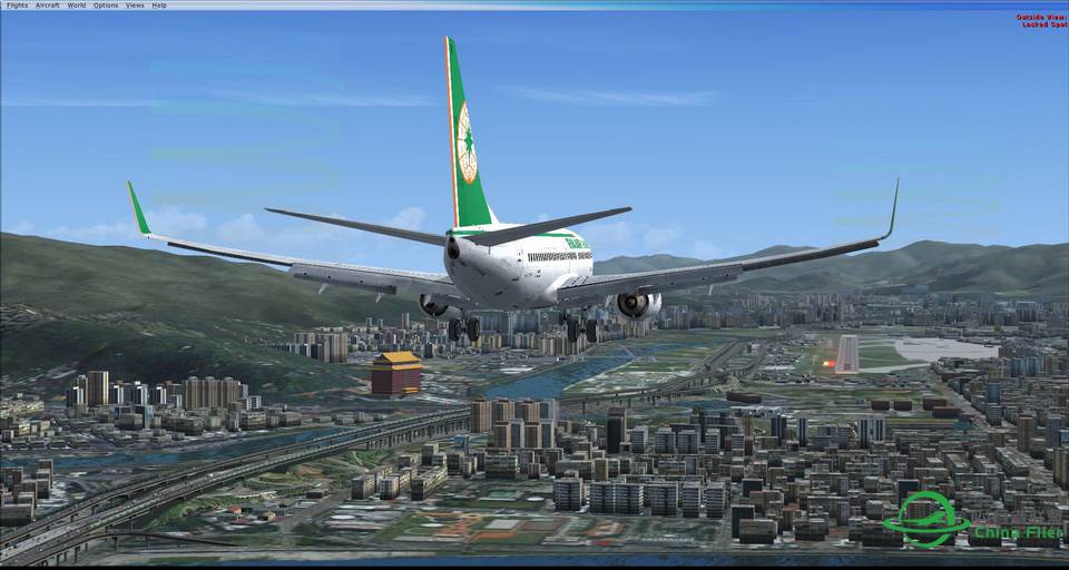 EVA OLD LIVERY PMDG 737-700 FROM RCTP TO RCSS 起降練習-6185 