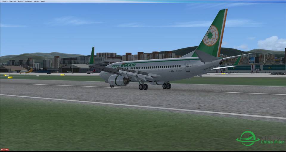 EVA OLD LIVERY PMDG 737-700 FROM RCTP TO RCSS 起降練習-4528 