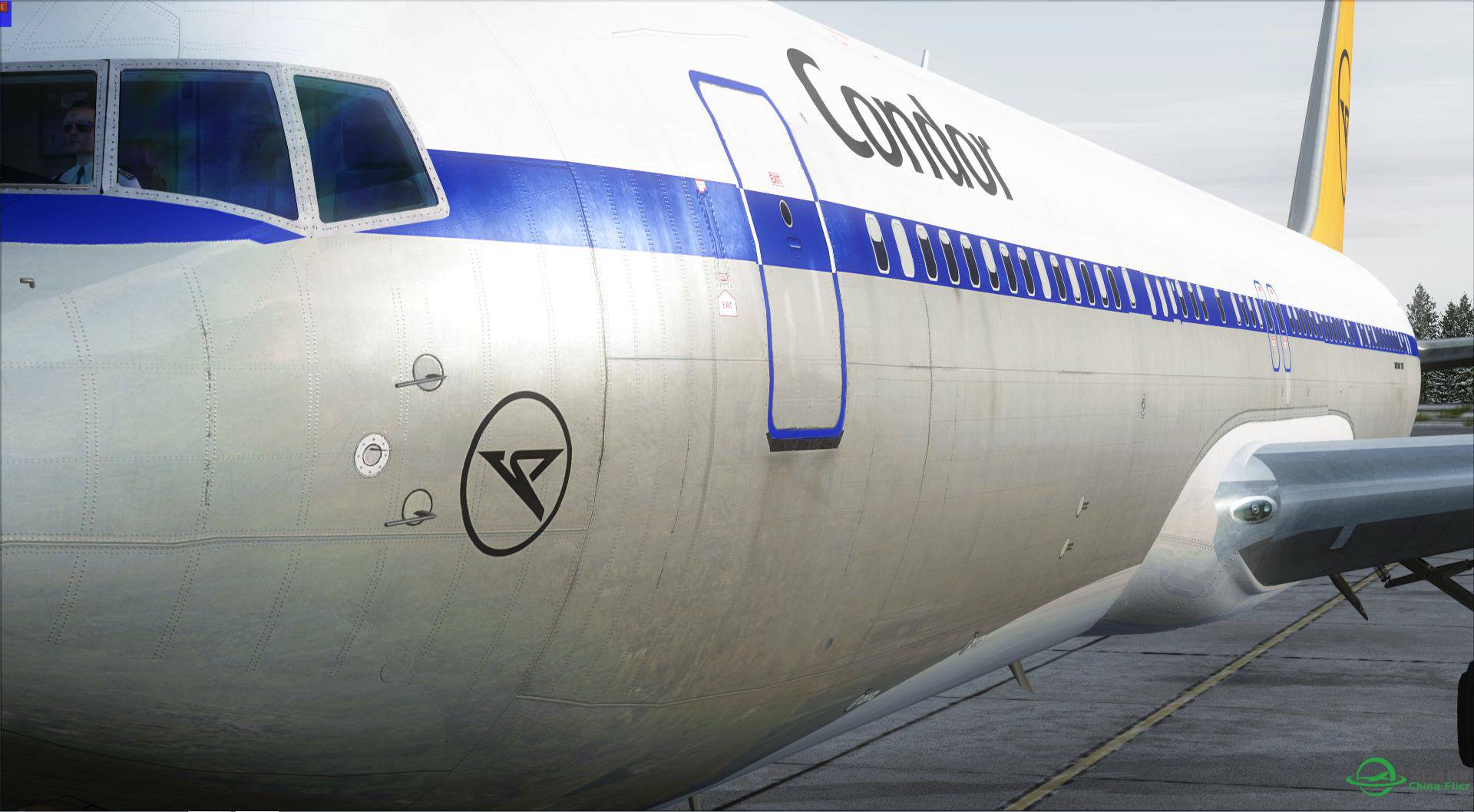 CAPTAIN SIM  767-300 AZI涂装测试-911 