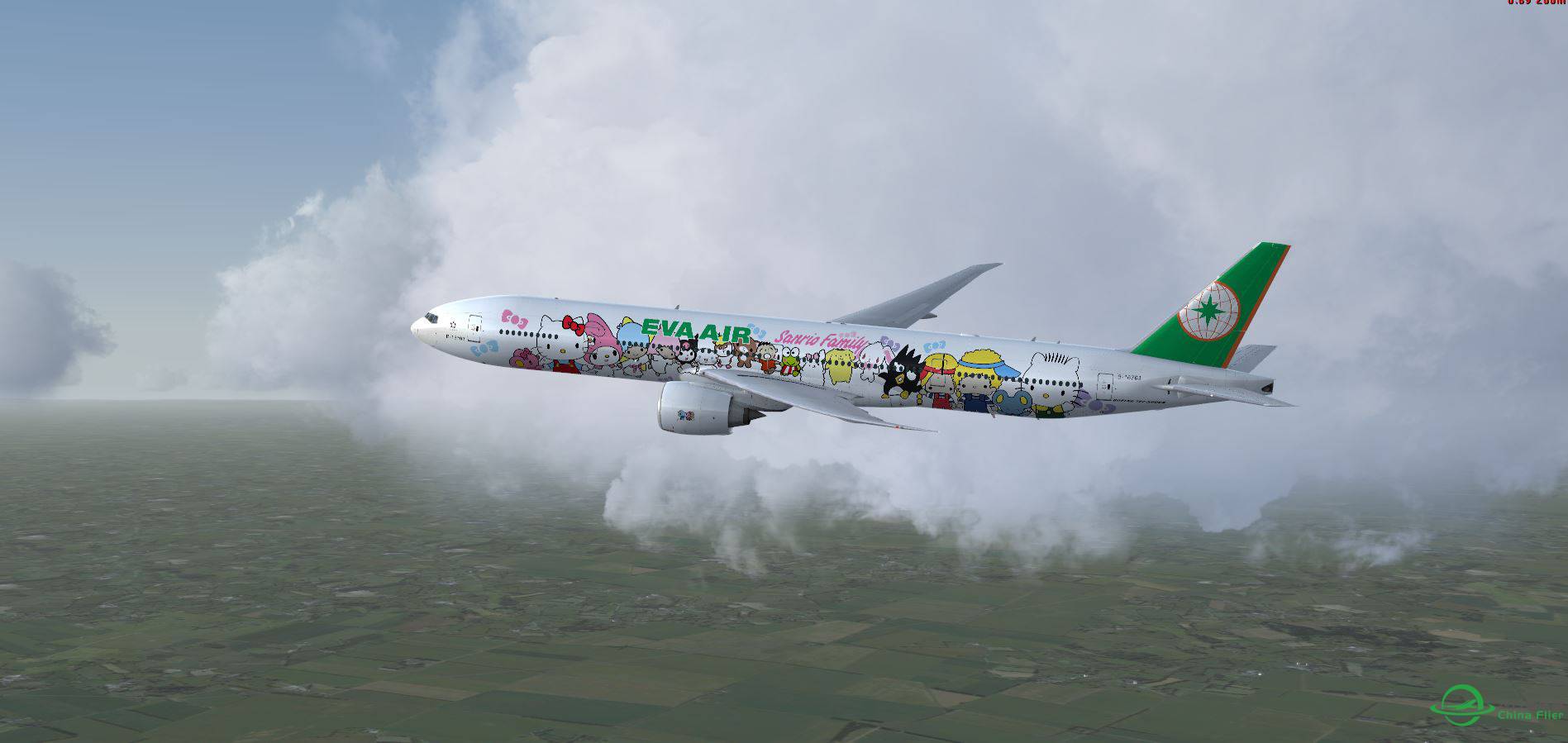 B777 EVA B16703 Kitty @ EPWA-9311 