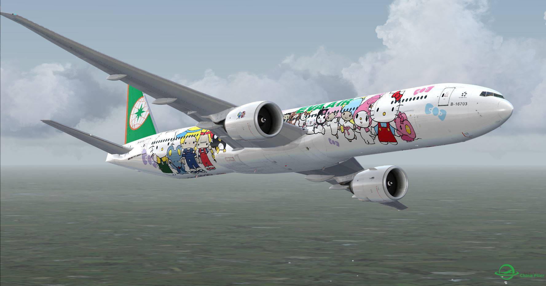 B777 EVA B16703 Kitty @ EPWA-5533 