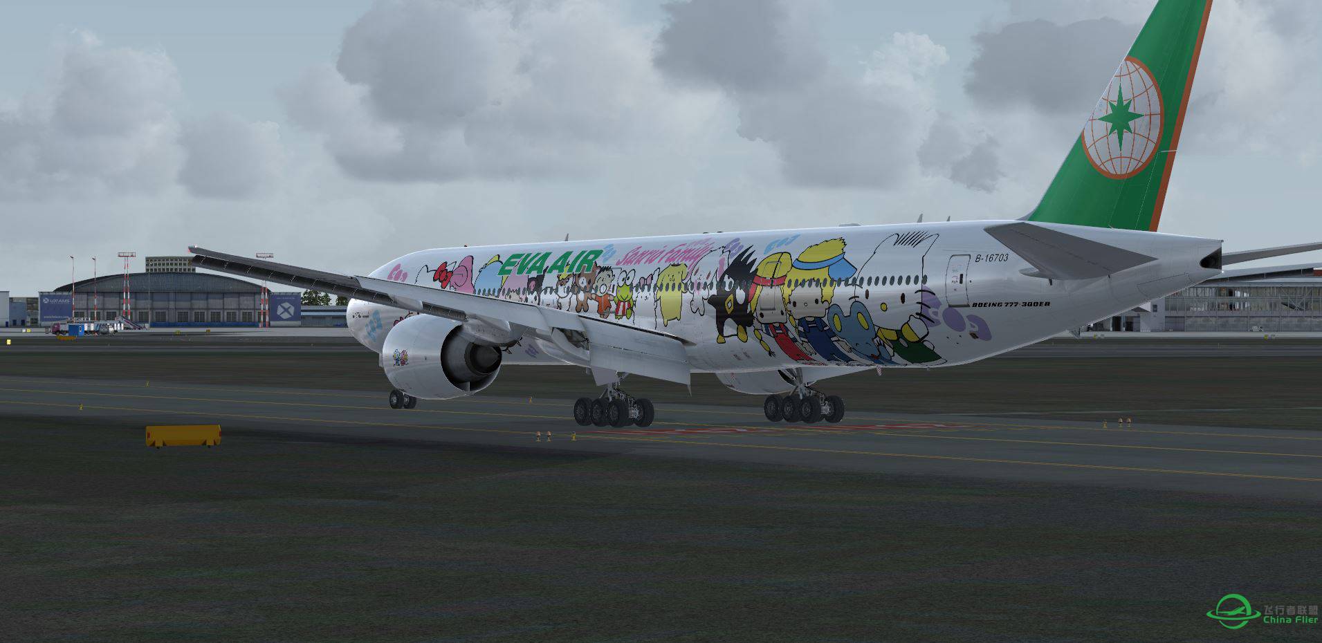 B777 EVA B16703 Kitty @ EPWA-5140 