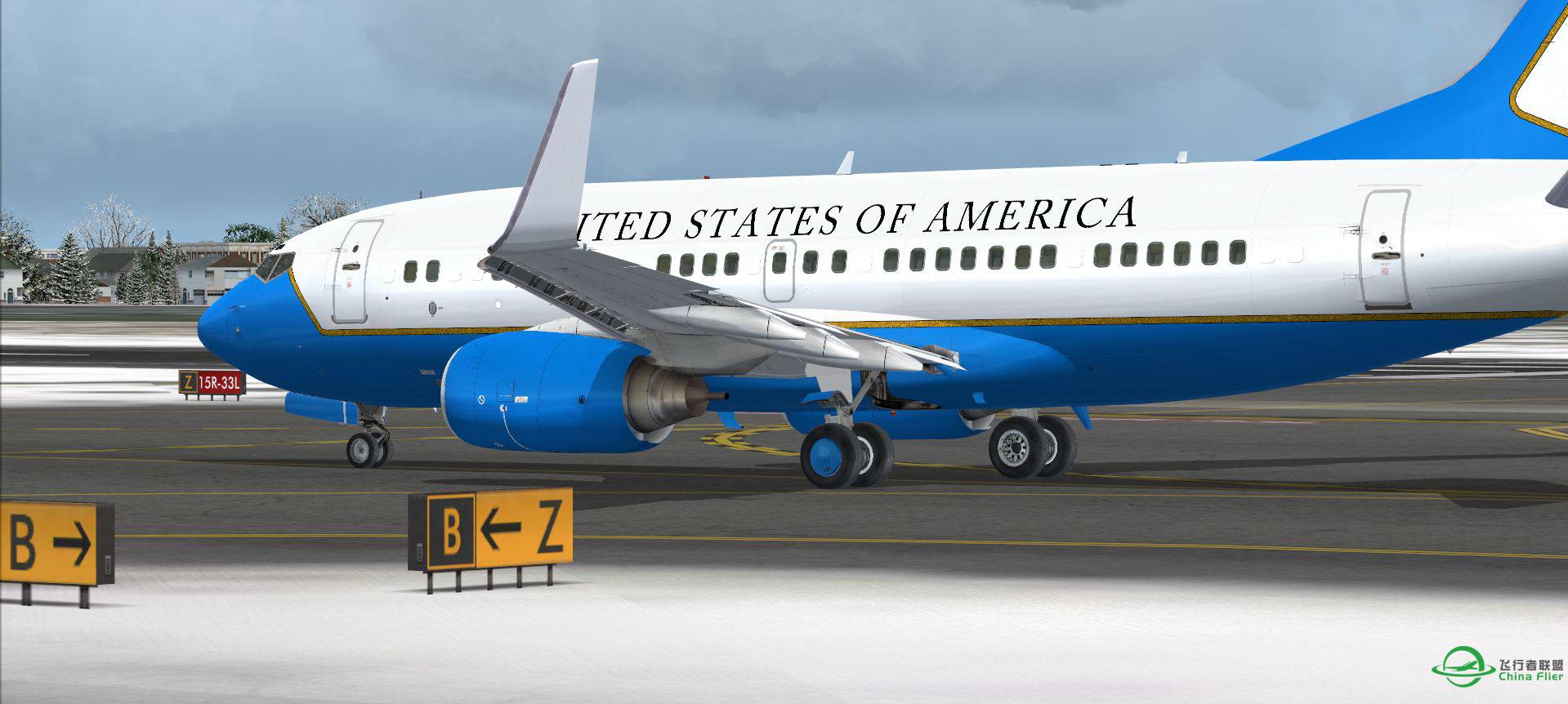 B737 US AirForce1 @ KBOS-780 