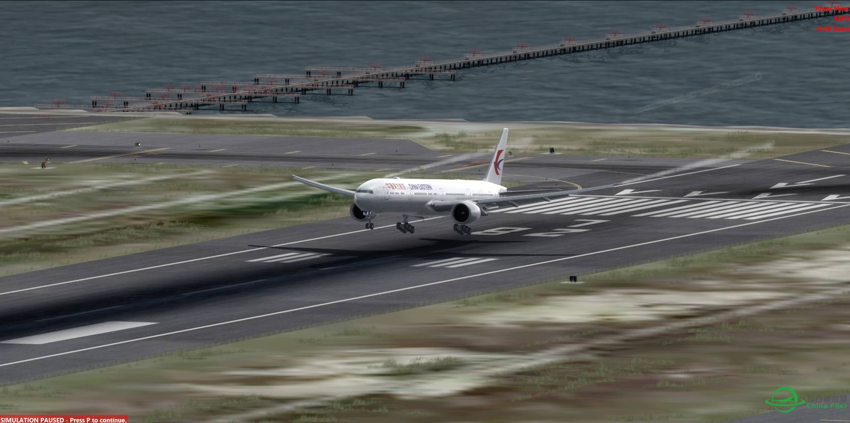 P3Dv3.2 东航 MU589 77W@KSFO-8885 