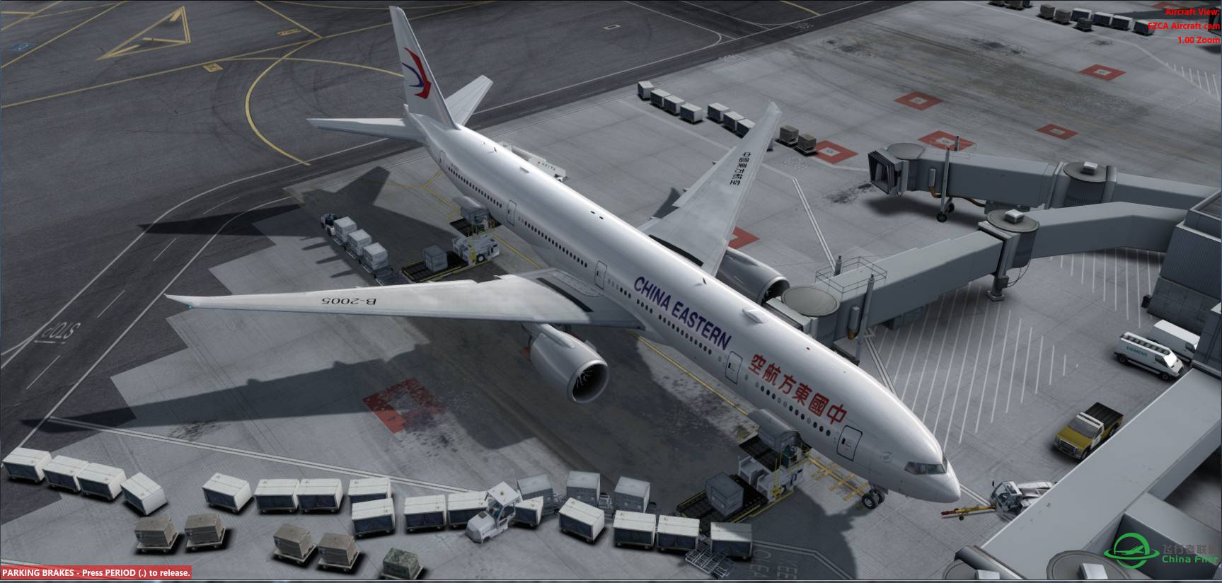 P3Dv3.2 东航 MU589 77W@KSFO-6450 