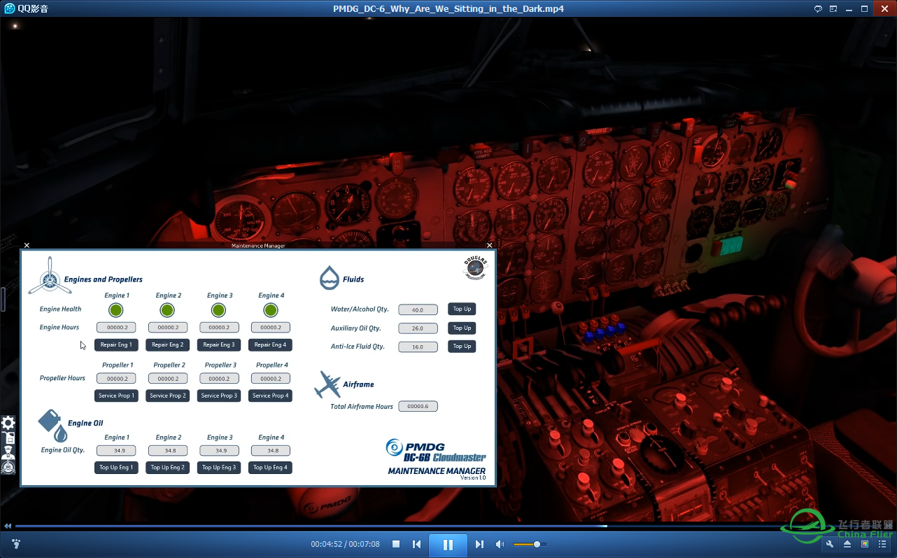 X-Plane10 - PMDG - DC-6测试版预览视频-1940 
