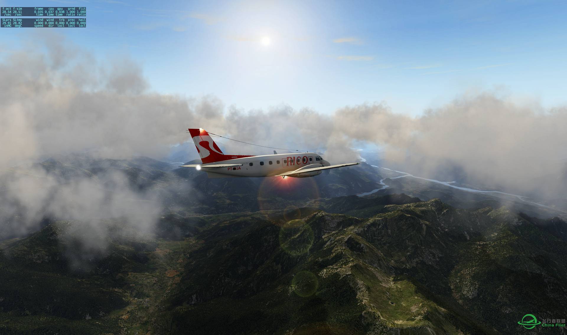 X-Plane 10效果全开+SkyMax Pro效果震撼！！-3764 