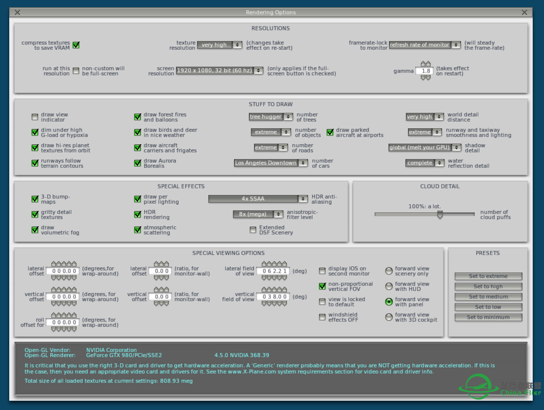 X-Plane 10效果全开+SkyMax Pro效果震撼！！-6990 