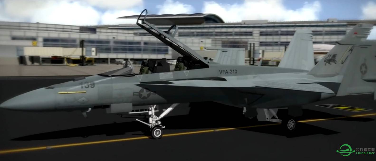 《男人们的大虫子》XPlane10 FA-18F Super Hornet 超燃宣传片-3834 