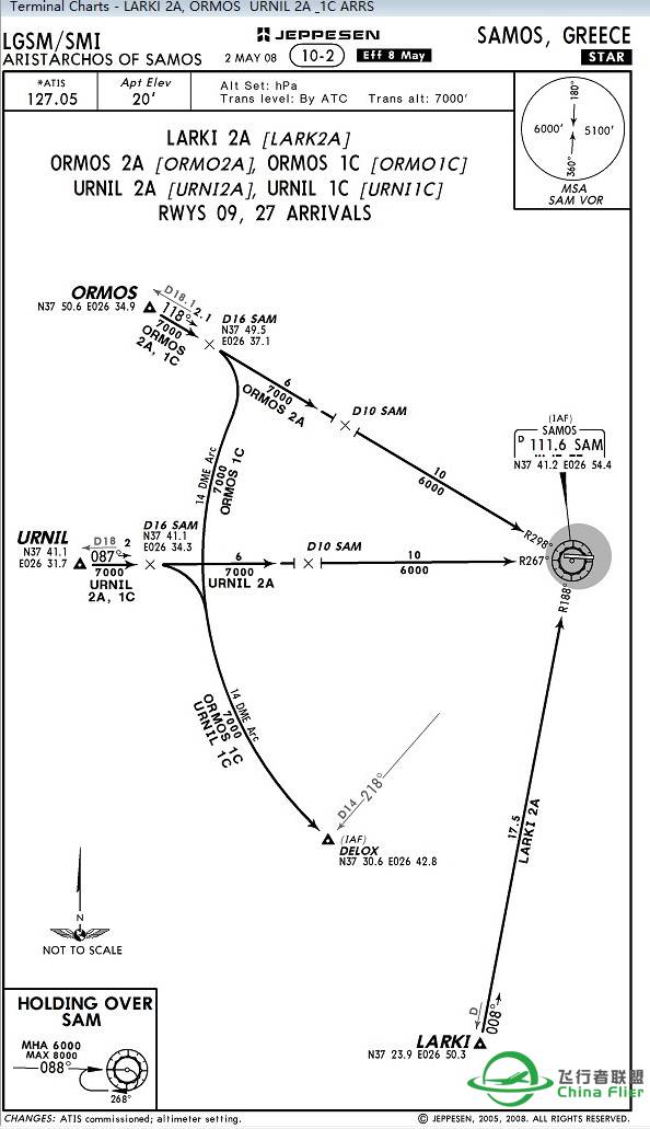 求！Samos LGSM机场进近图-3371 