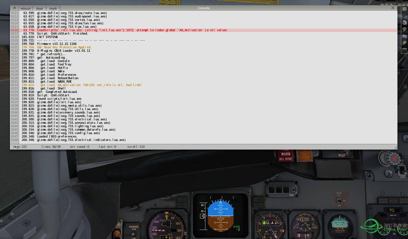IXEG 737 Classic v1.07 启动后出现这个正常吗？-5425 