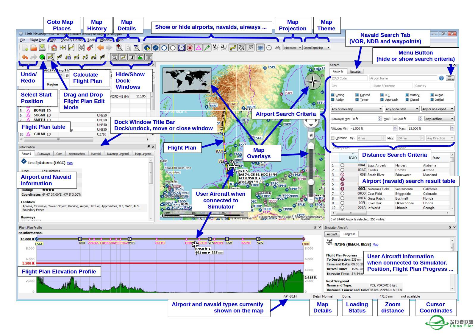 Little Navmap 1.05，Flight Plan和飞行实时观察软件-3229 