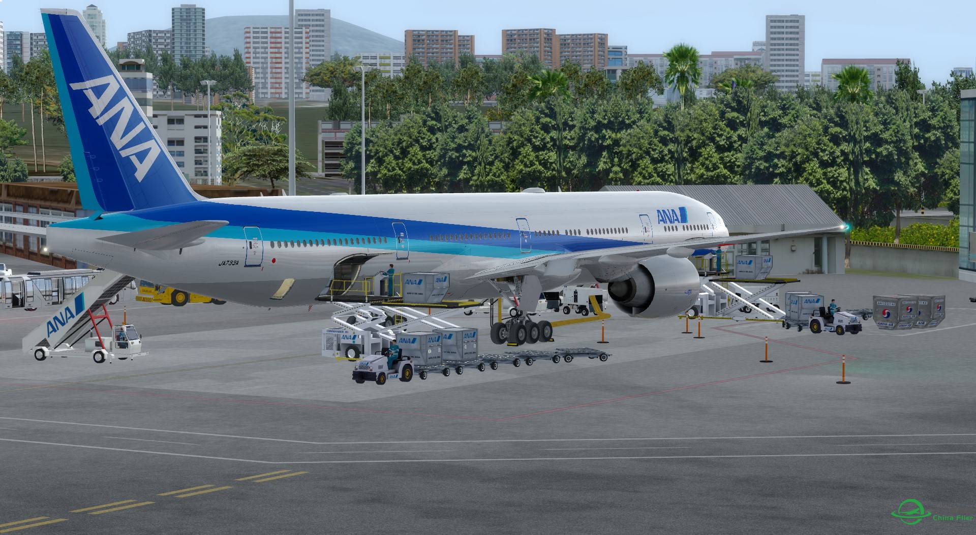 PMDG777+ FS2Crew 由冷艙到降落 示範 (1080HD)-8152 