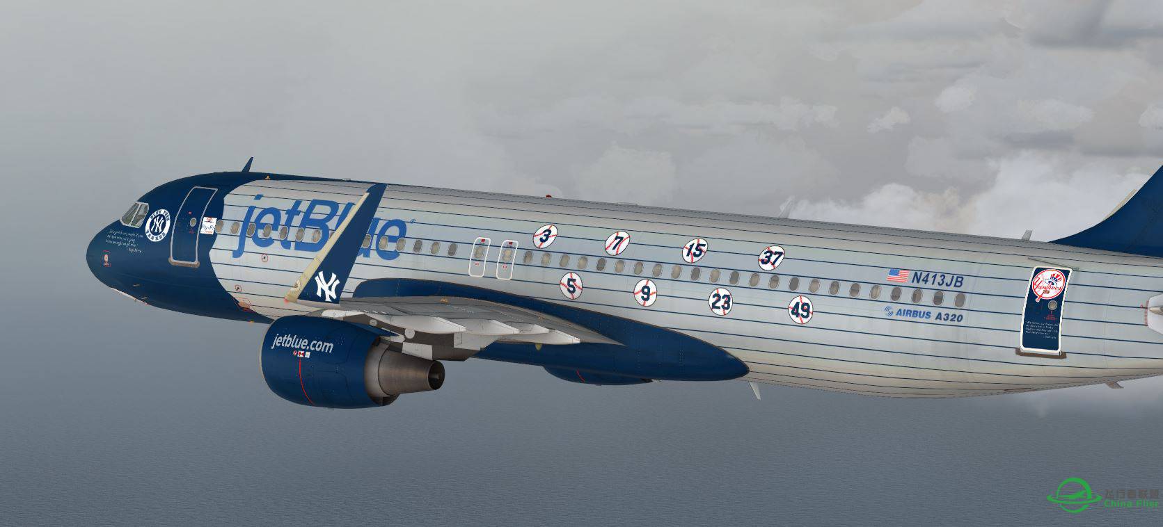 A320 JetBlue new york yankees-6555 