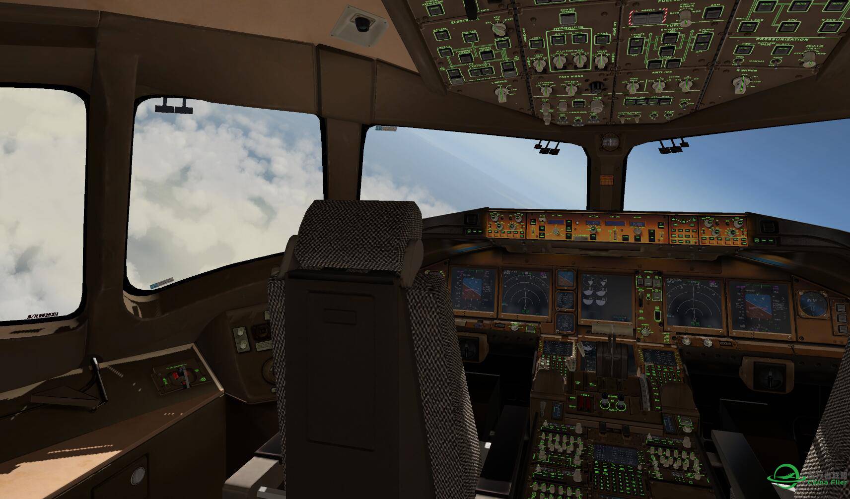 XP11香港飞浦东国航777青花瓷B-2059-7708 