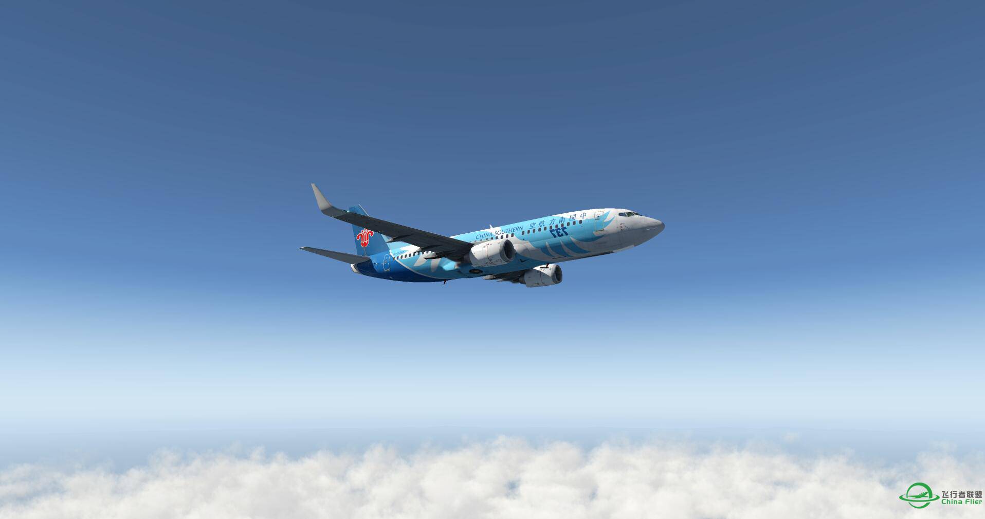 美图又来一波，XP11，波音737-300南航梦幻之翼香港飞台北-3068 