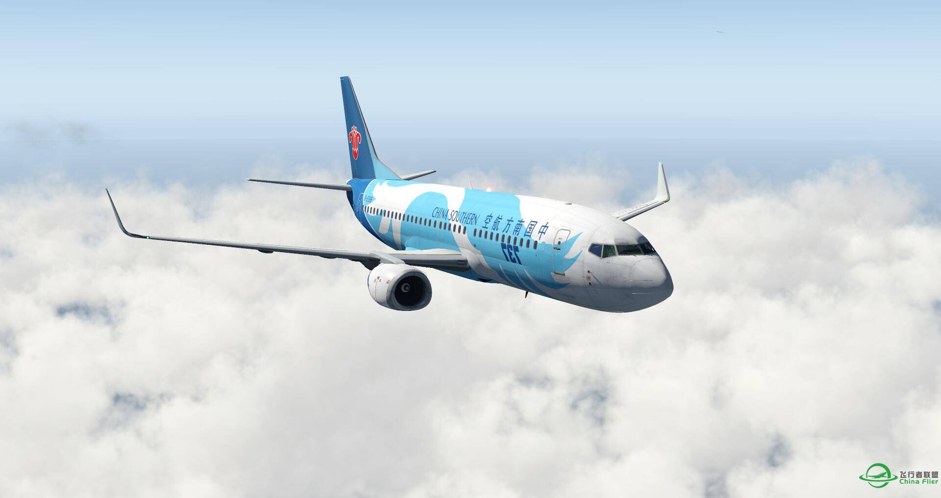 美图又来一波，XP11，波音737-300南航梦幻之翼香港飞台北-7892 