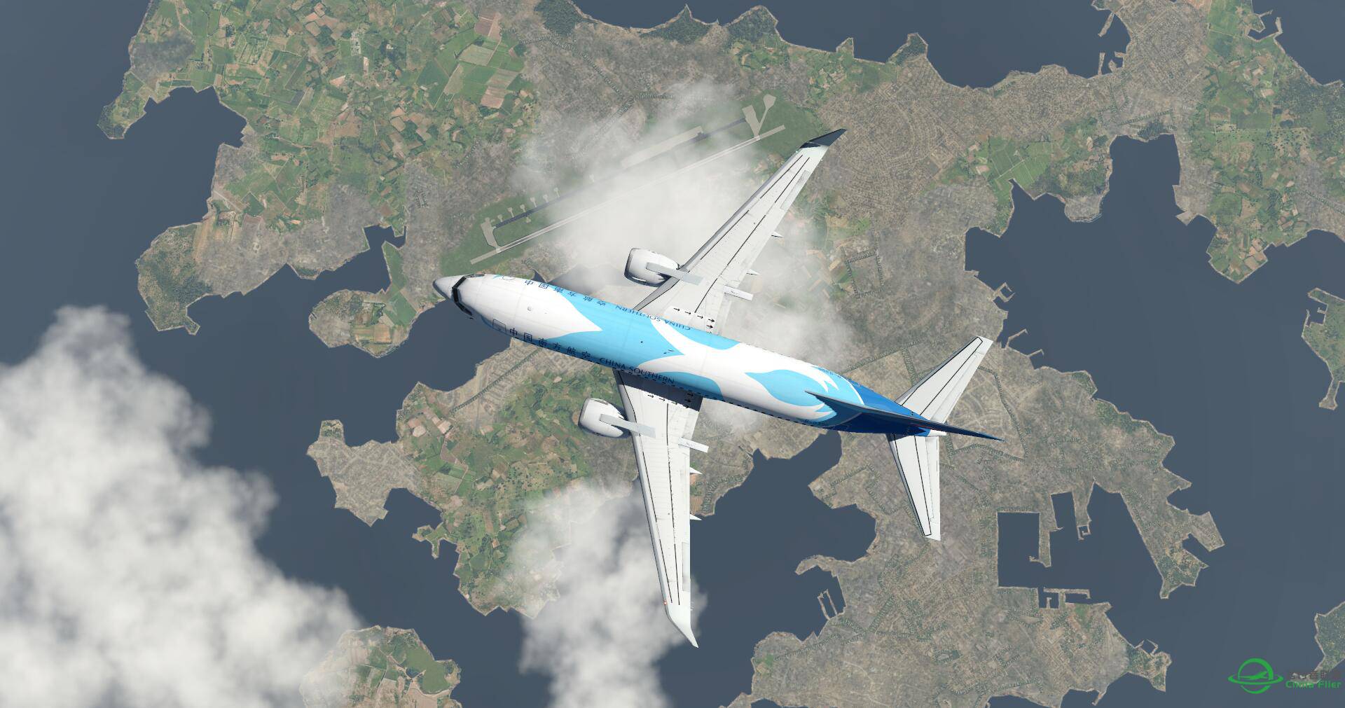 美图又来一波，XP11，波音737-300南航梦幻之翼香港飞台北-3802 