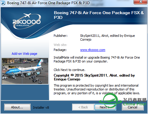 747-8 空军一号假想插件机安装包 FSX&amp;P3D-2466 