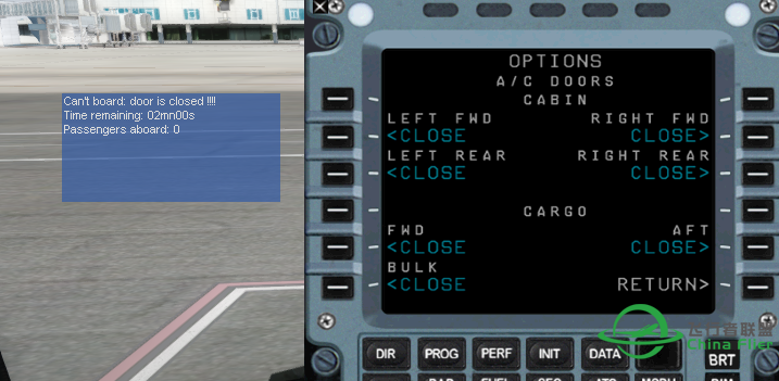 求助FSL A320用FsPassenger乘客实时登机时提示&quot;door is closed!!!-7081 