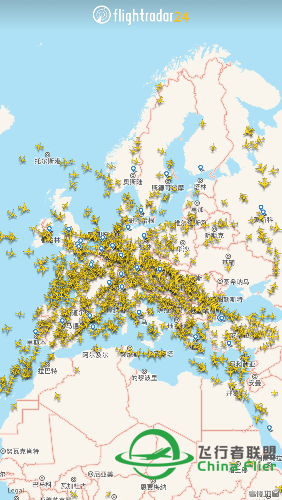 一张图告诉你中国的空中交通是如何的密集。-1163 