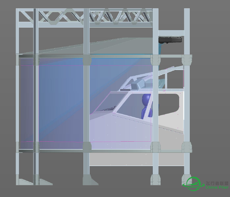 模拟舱三投影融合设计图纸-654 