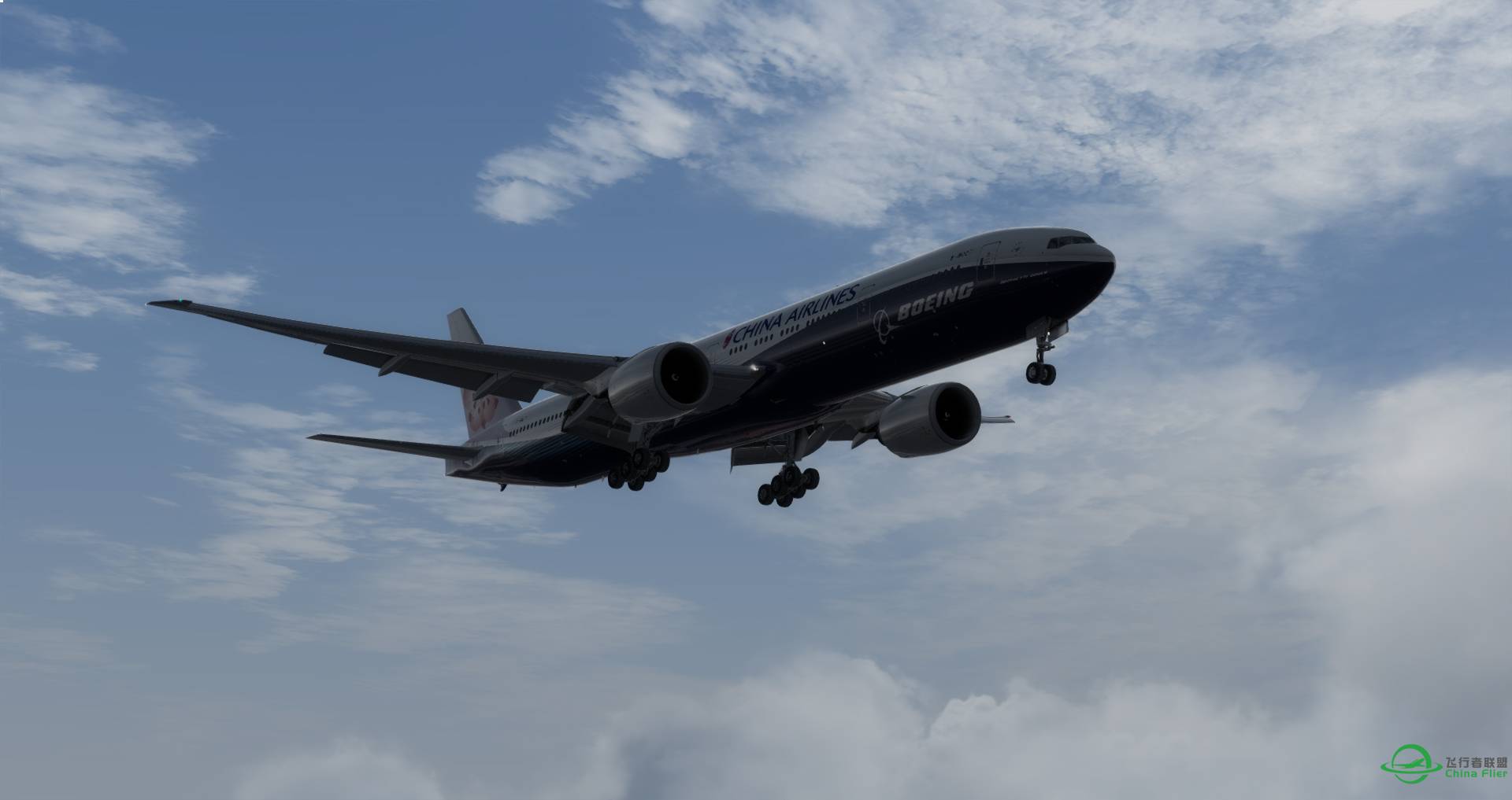 中华航空波音777 台北桃园机场直飞厦门高崎机场 P3D延时记...-4605 