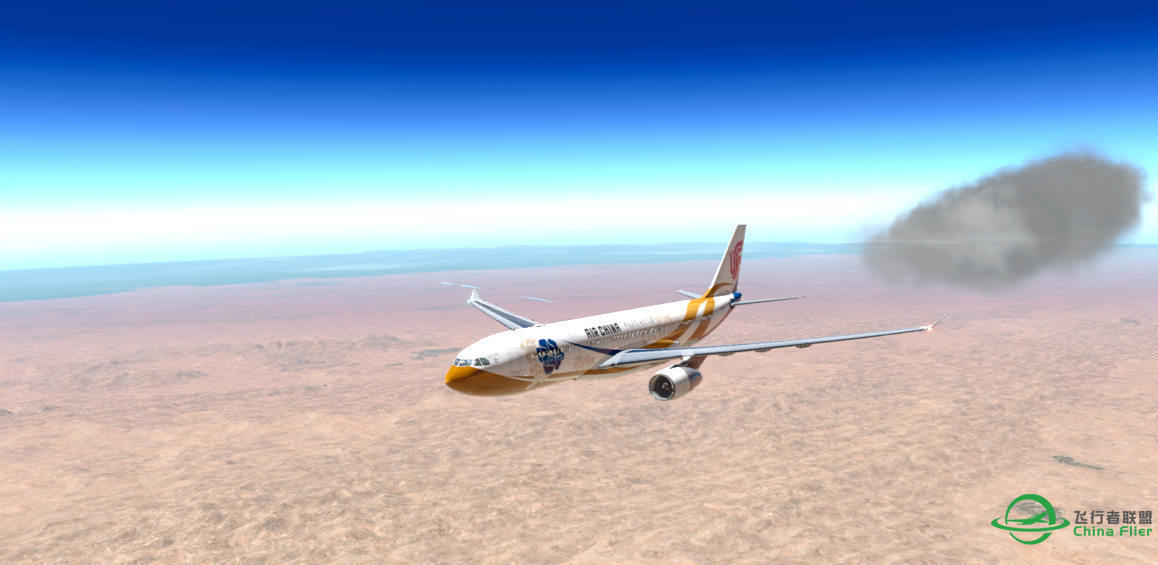 x-plane11尾流黑烟-6254 