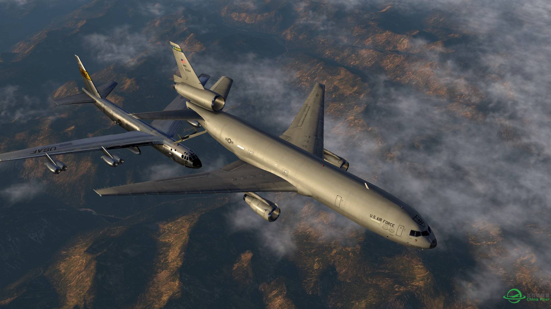 x-plane 11 空中加油（2）：断箭之前-1139 