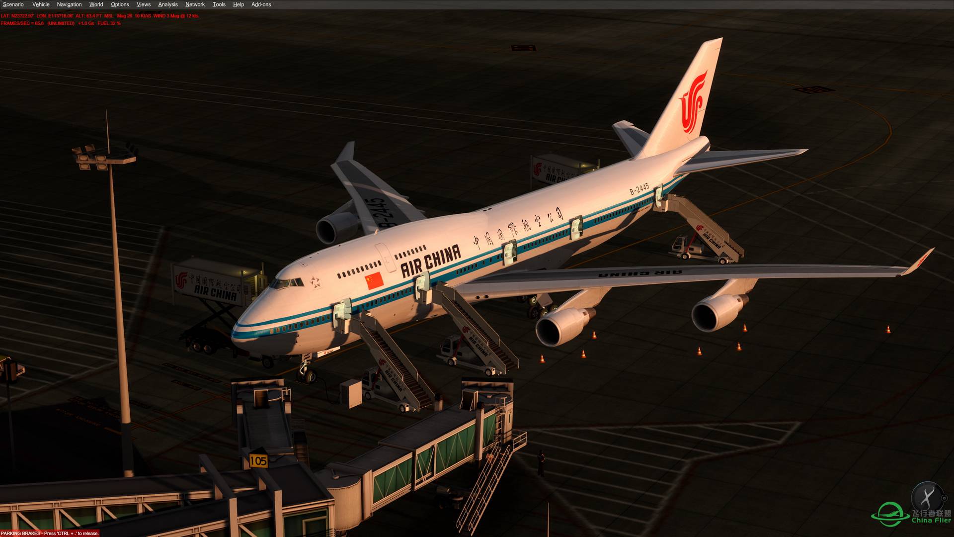 P3D V4+AS16+PMDG747+URP+GSX下的圣光效果-9488 