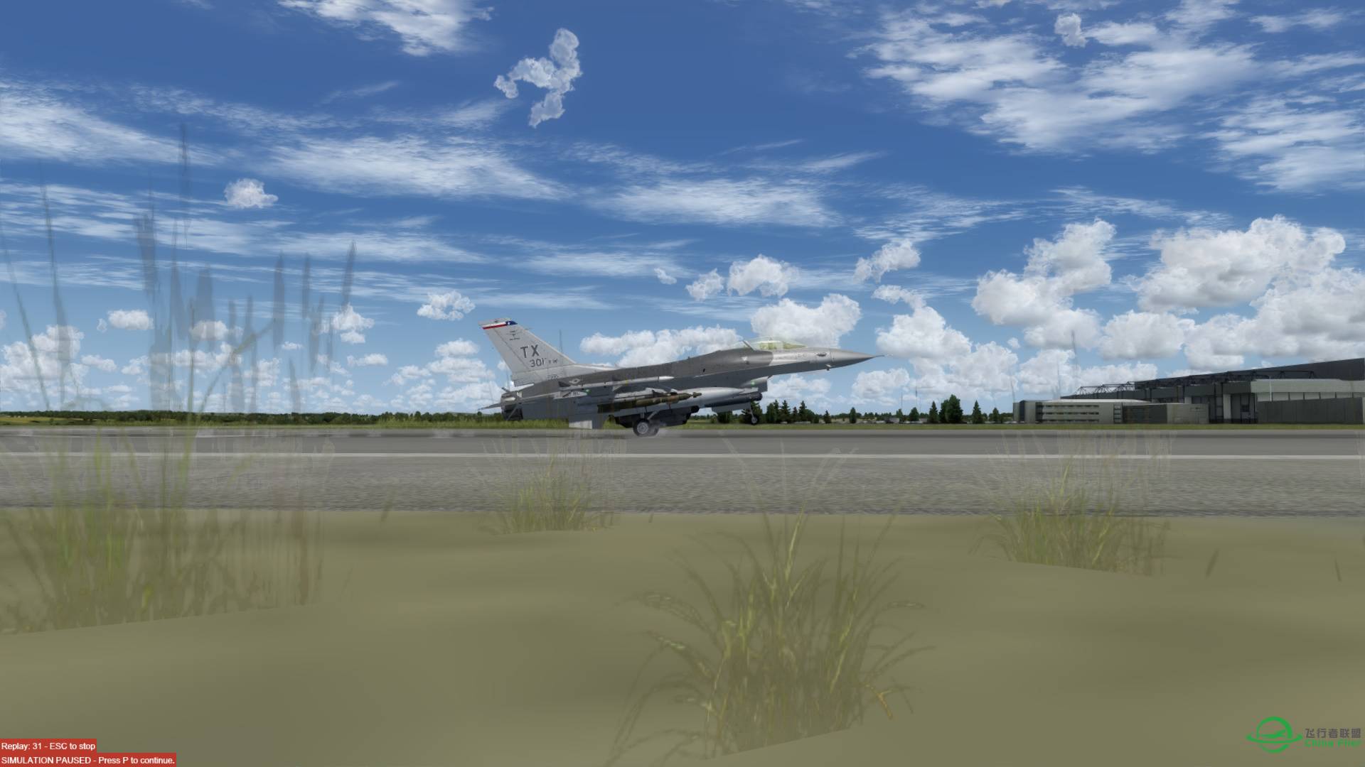 Aerosoft F-16 起落EGFF，并浏览英国加的夫市。-8850 