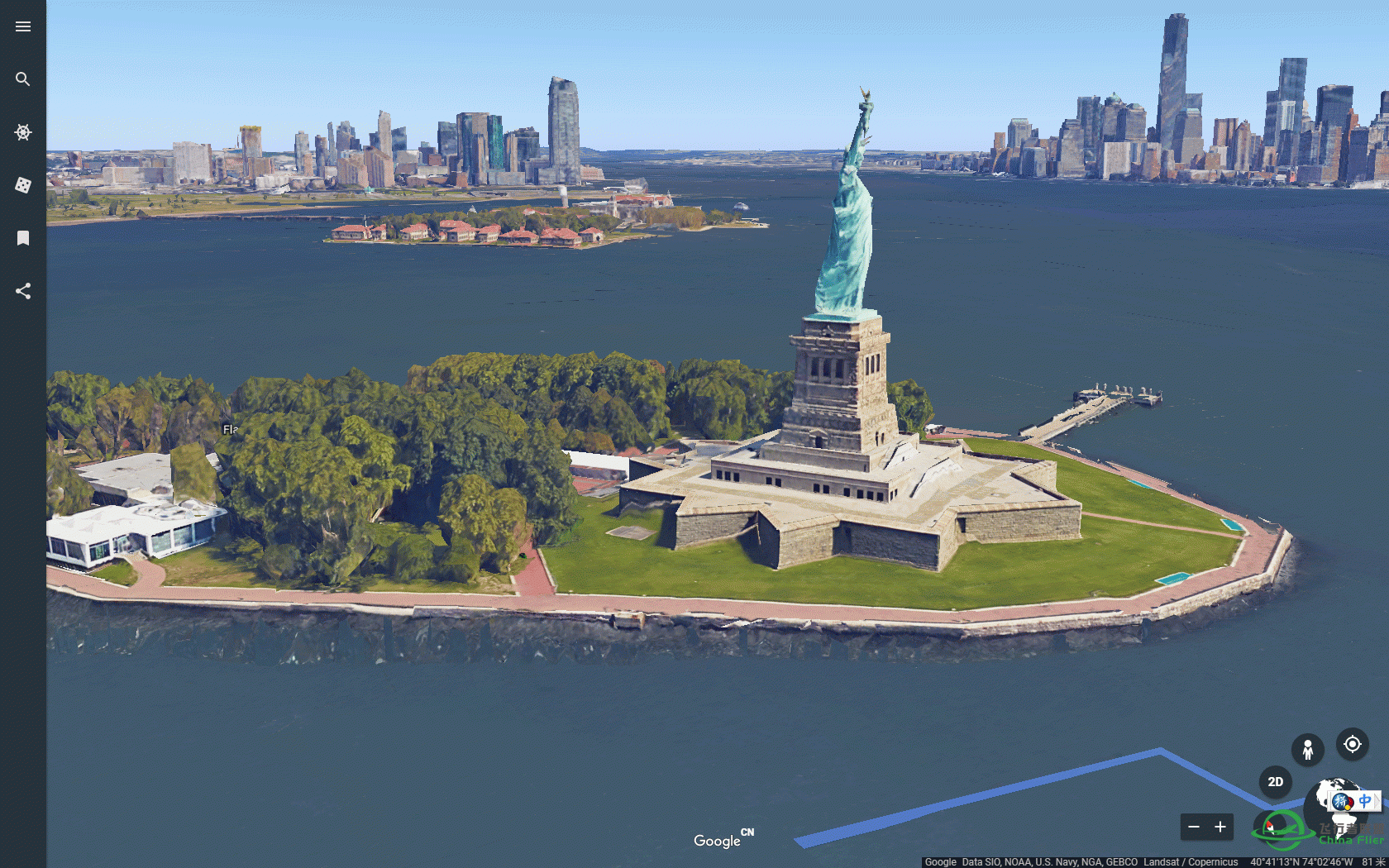 新的Google earth的地景，卧槽，太牛，XP可不可以借用啊-2198 