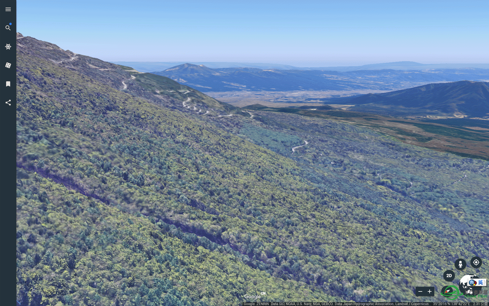 新的Google earth的地景，卧槽，太牛，XP可不可以借用啊-5130 