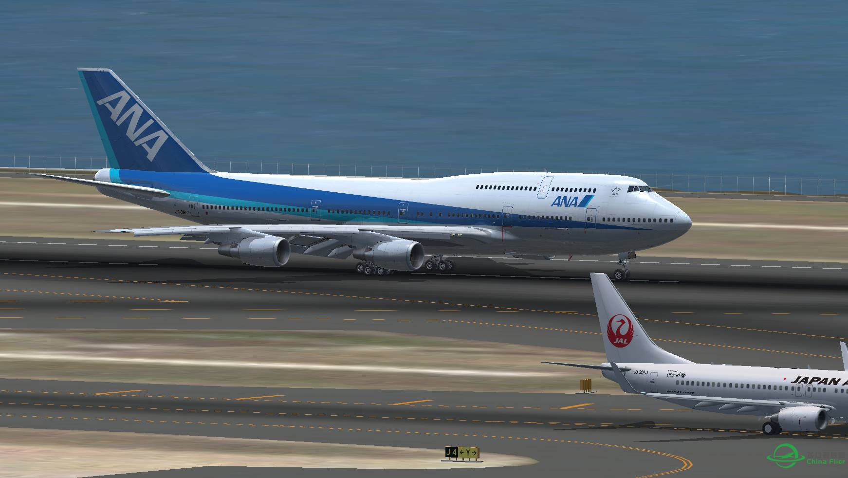 ANA全日空 B747-400D 大阪关西机场本场飞行-4933 