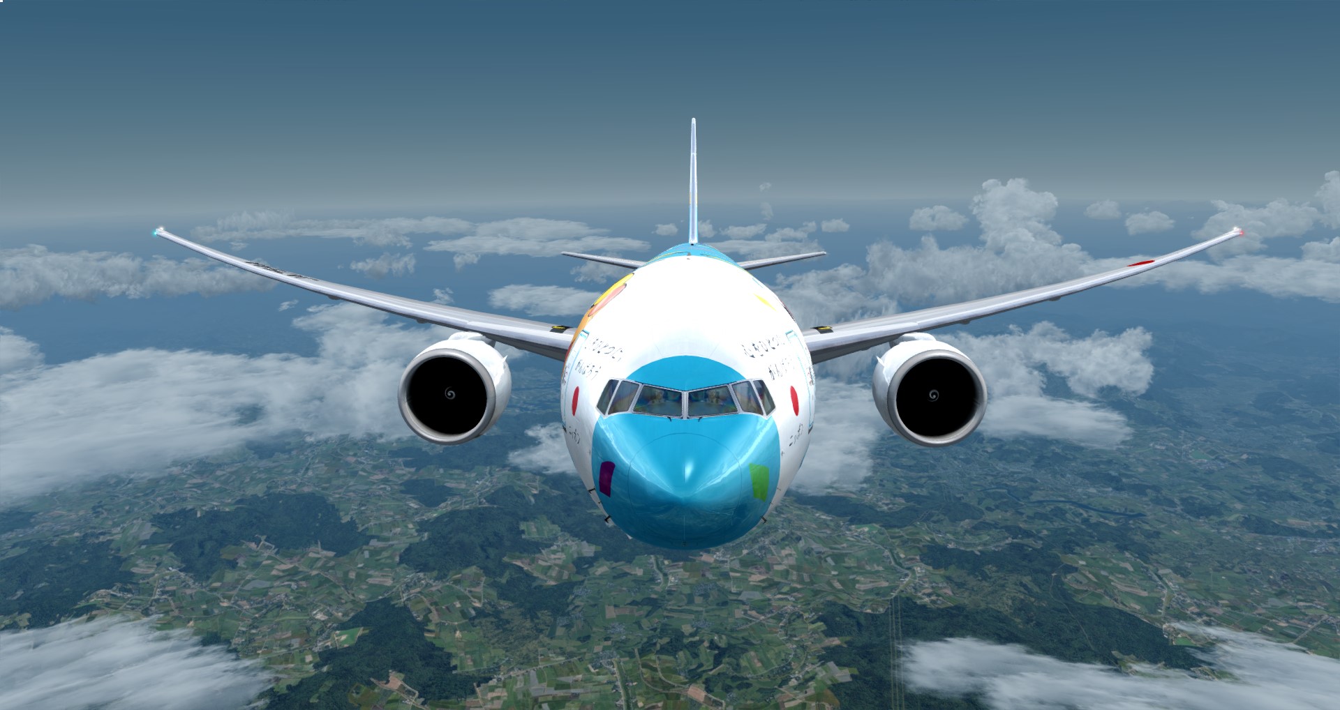 P3D V4 777-300ER ANA皮卡丘骚彩绘 ZGGG-OMDB 照片级-7250 