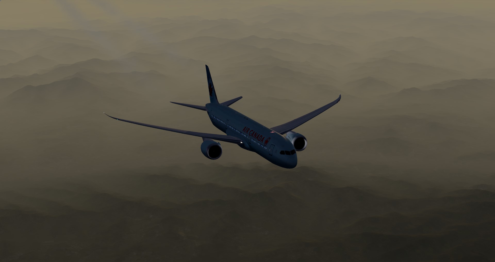P3D V4 787-9 加航 ZBAA-CYYZ-3 