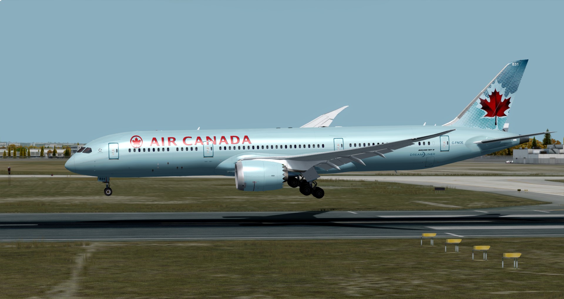 P3D V4 787-9 加航 ZBAA-CYYZ-8013 