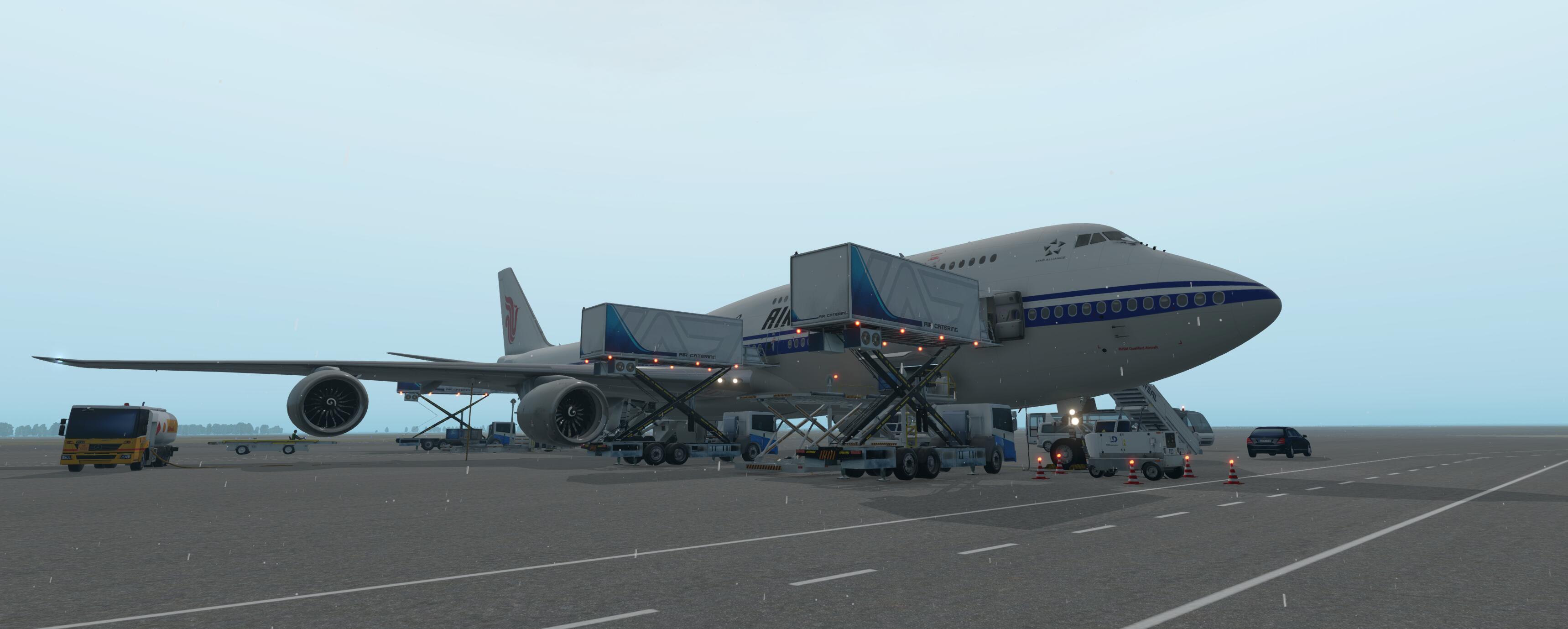 本想从朝鲜飞乌克兰的中国国际航空公司的飞机747-8-1582 