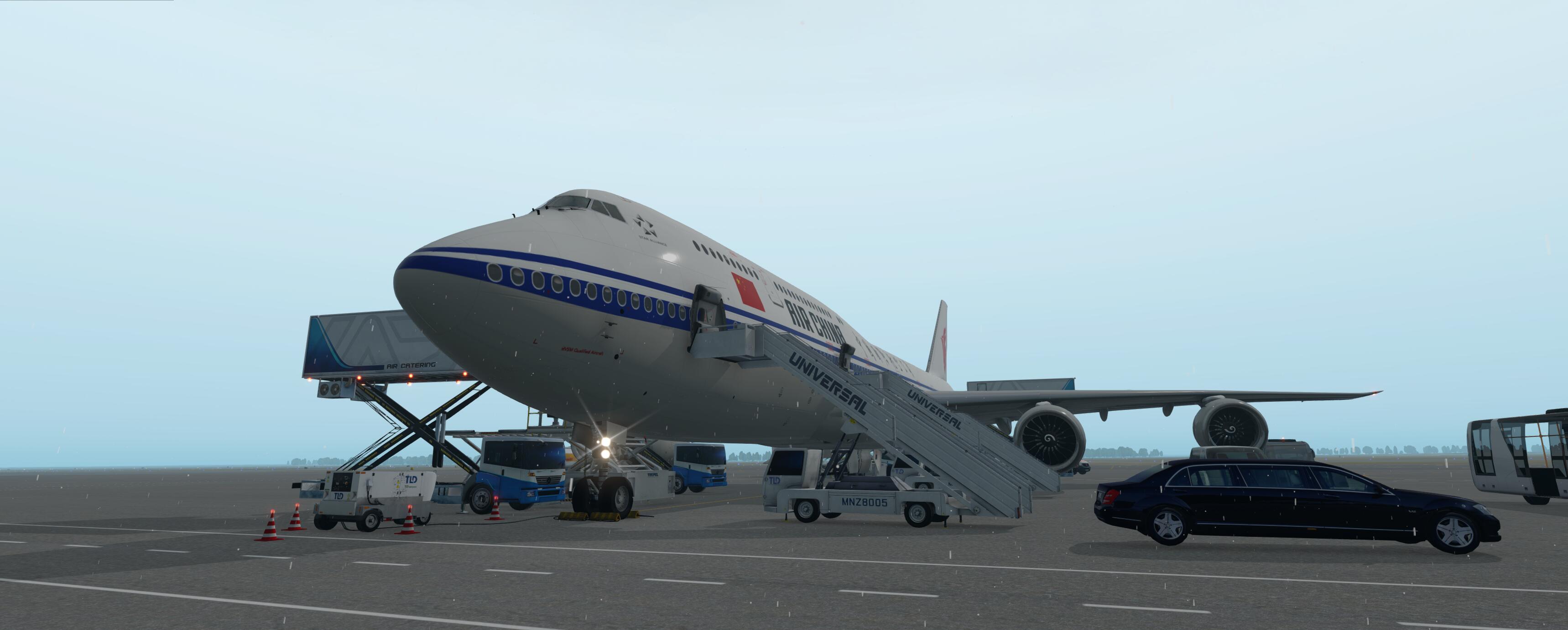 本想从朝鲜飞乌克兰的中国国际航空公司的飞机747-8-2599 