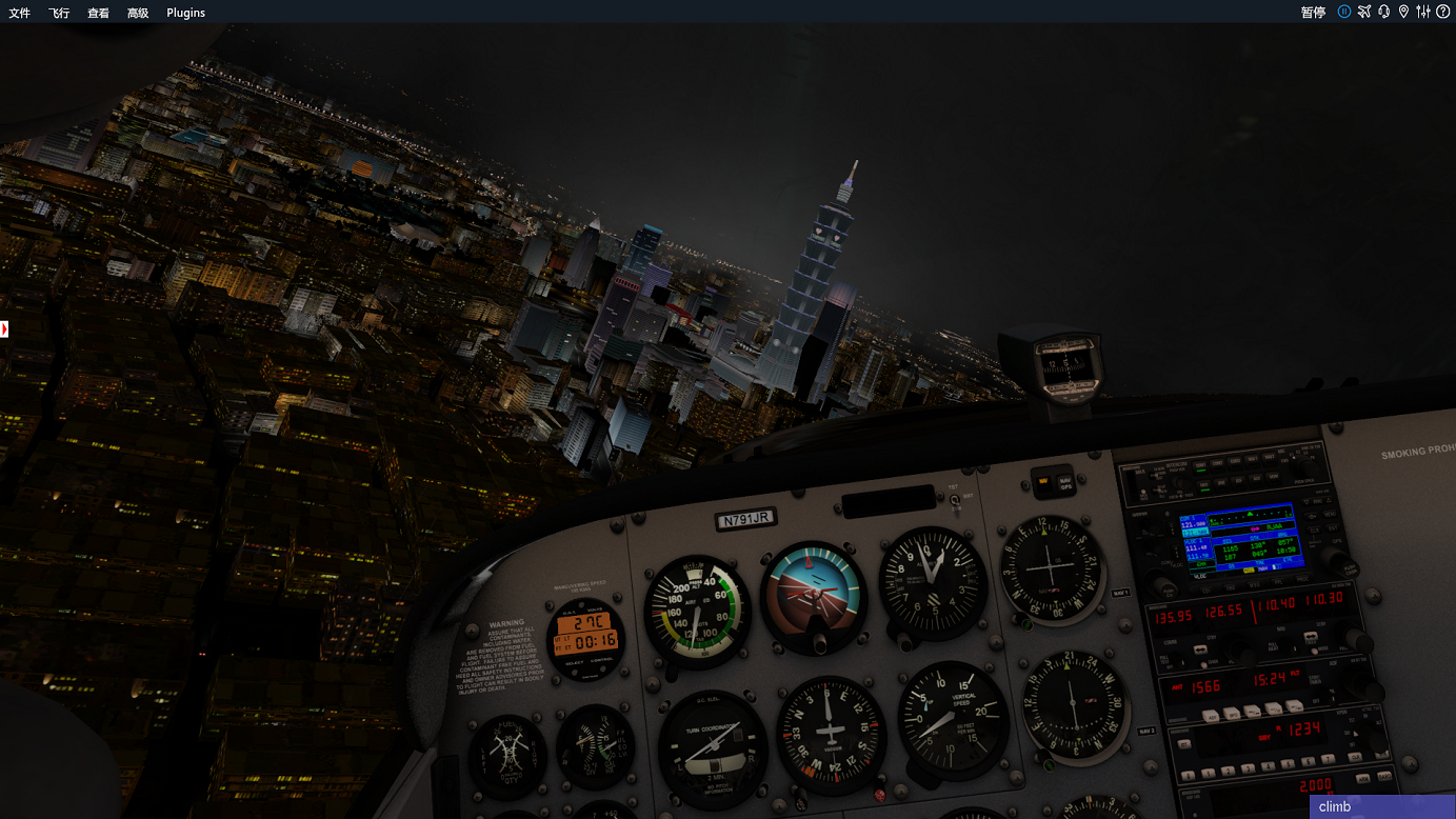 賽納斯 172 RCSS 低空夜飛-5473 