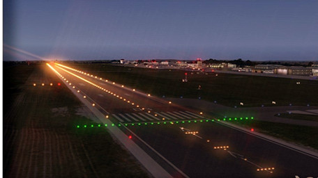 空中客车A320夜间手动接地视频Ⅲ类盲降-7590 