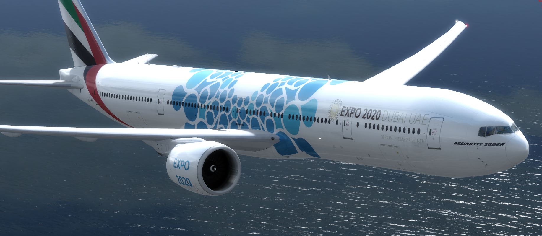 B777-300 Emirate EXPO 2020 Blue-9175 