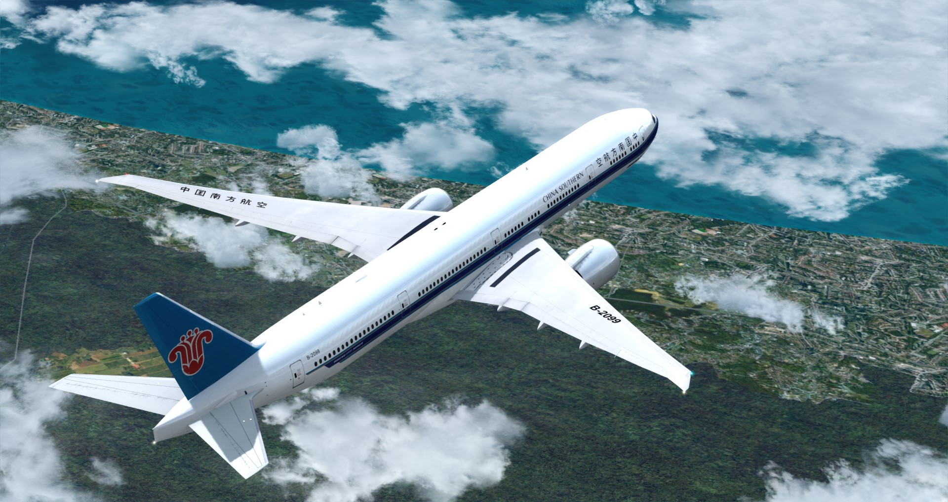 P3D V4 77W China Southern Airlines WADD-ZGGG 营救同胞-4484 