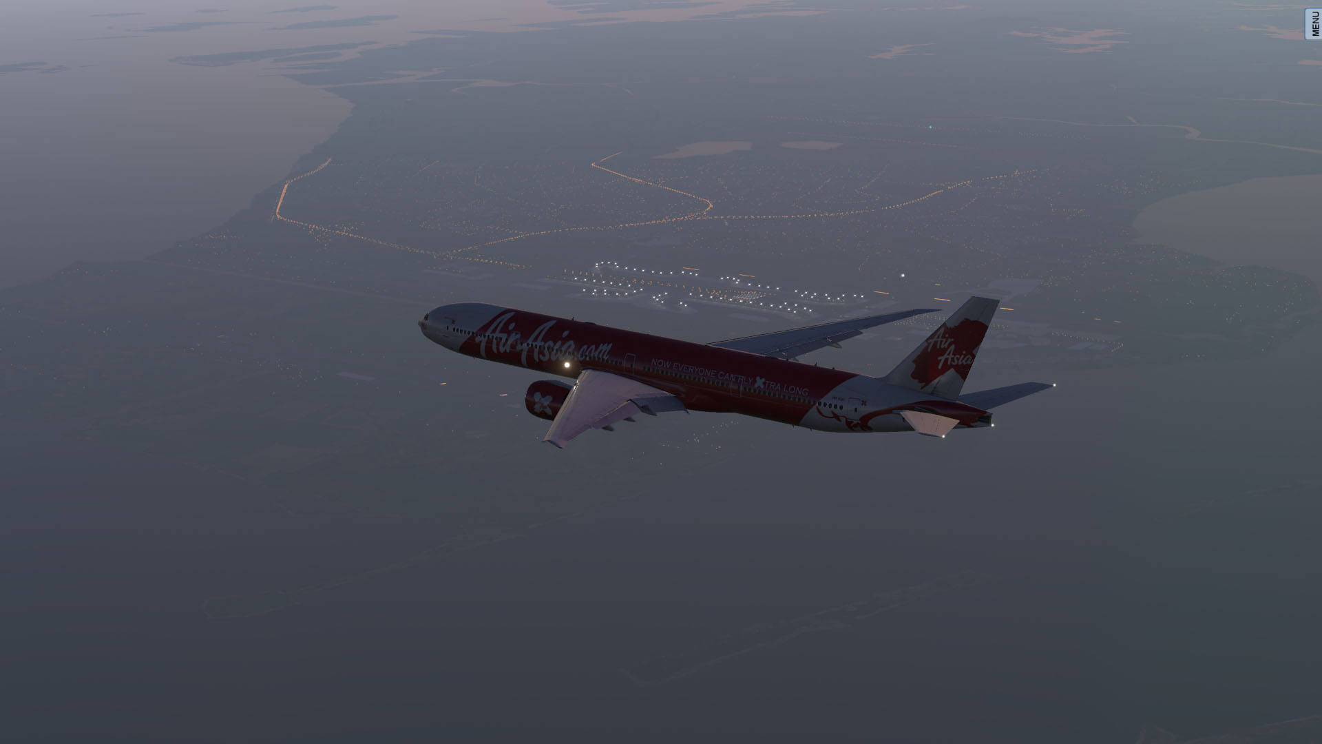 XP11美图- FF777南航降落和亚航傍晚降落新加坡WSSS-5386 
