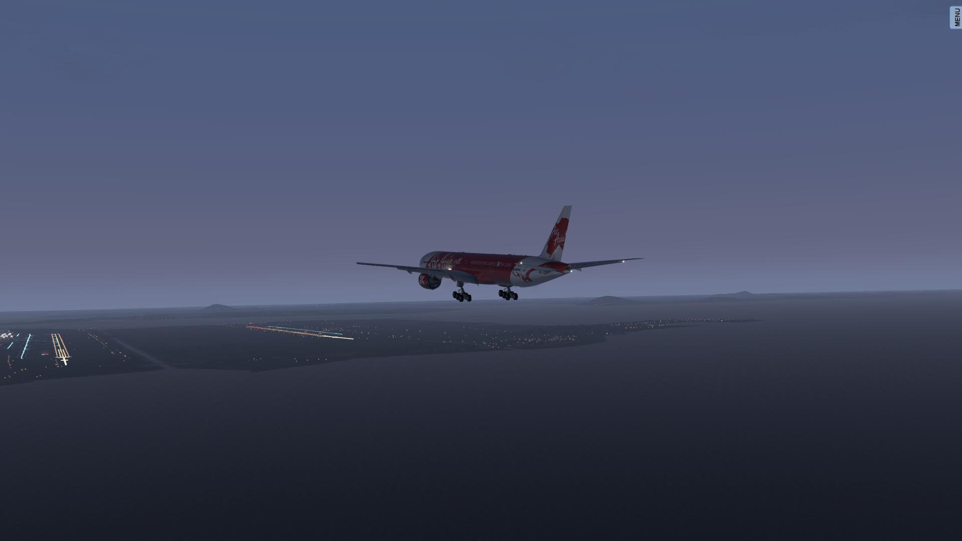 XP11美图- FF777南航降落和亚航傍晚降落新加坡WSSS-7507 
