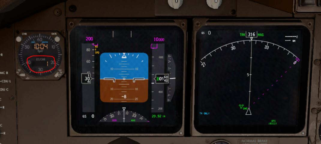 PMDG747内建的计时器怎么数到99分就归零了？-1244 