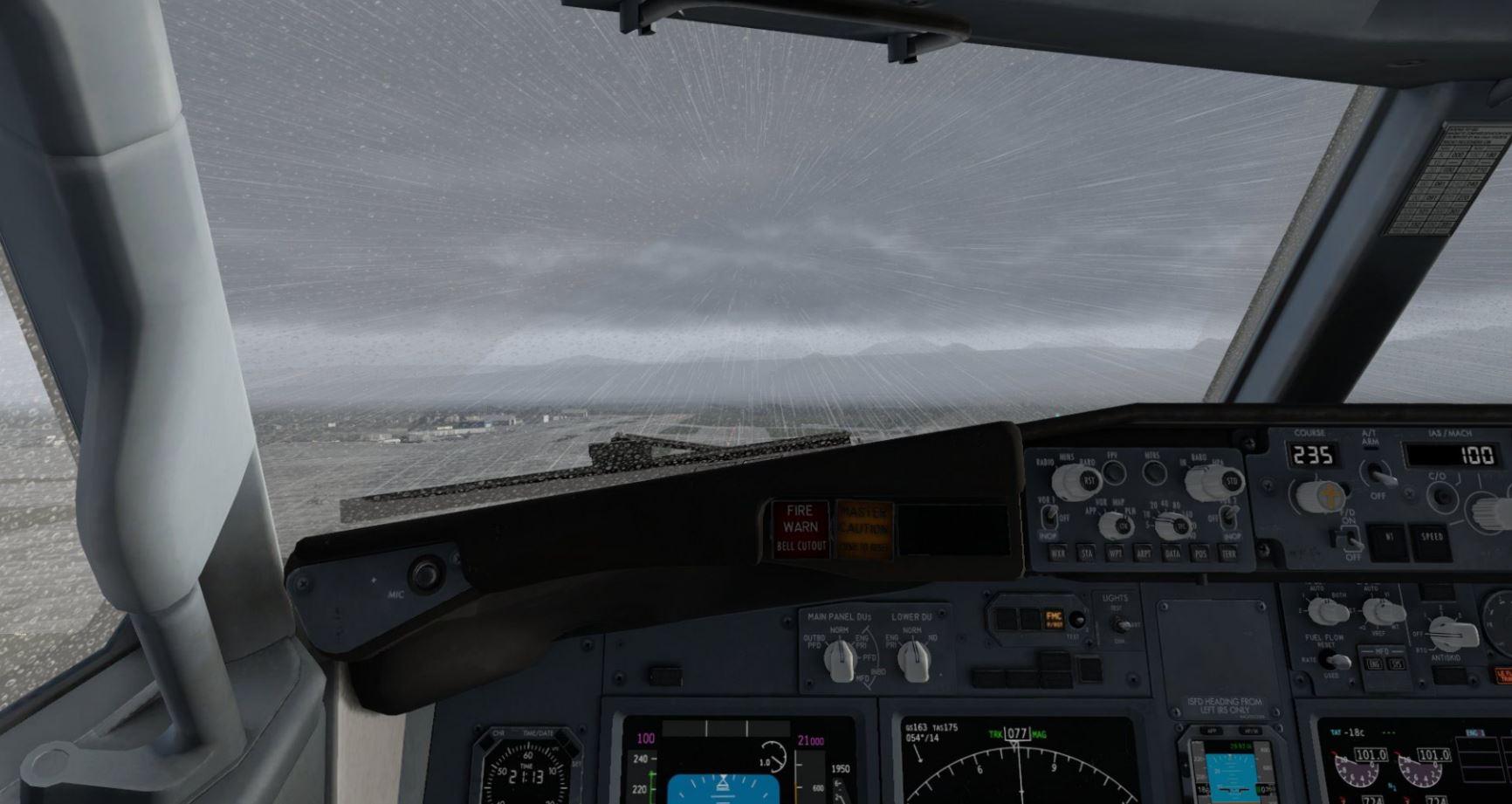 【X-Plane 11.20】免费的 Zibo Mod B738 竟然有雨水效果!!-4496 